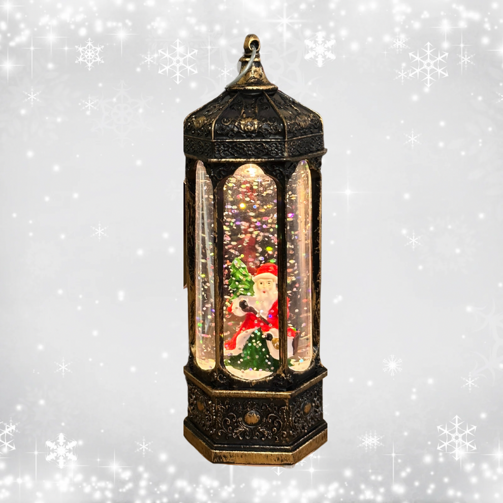 Adorno Led Vidrio Agua Brillo Navideño 20 cm COD 08