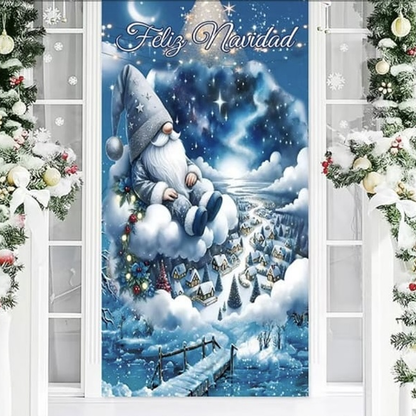 Funda de Puerta Navideña Estilo Blue