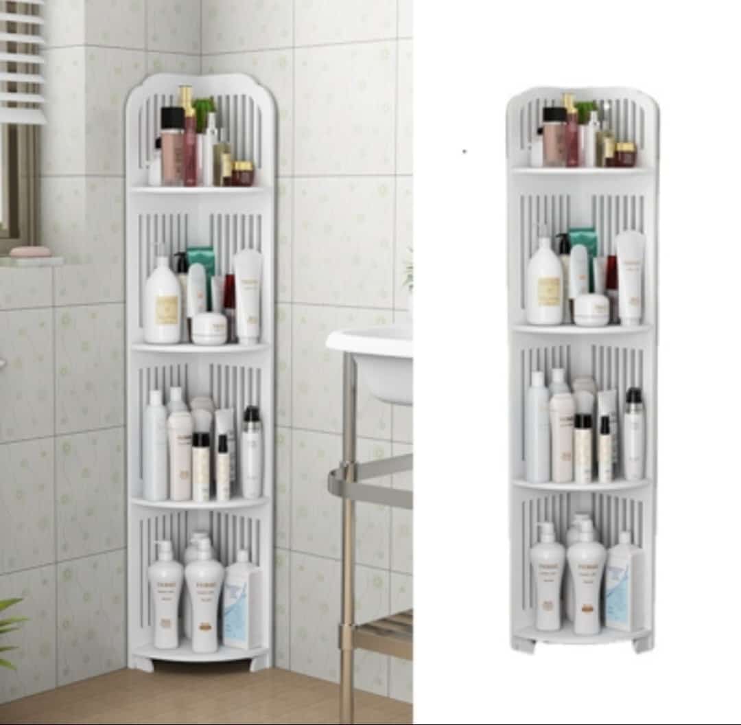 Esquinero MDF 4 Pisos Multiuso Solo Blanco