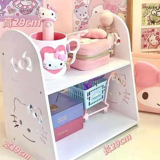 Organizador MDF Hello Kitty 2 Niveles Solo Blanco