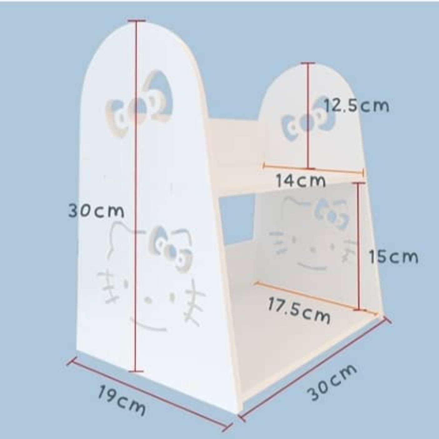 Organizador MDF Hello Kitty 2 Niveles Solo Blanco