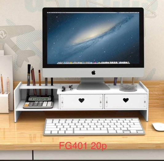 Organizador De Escritorio MDF Solo Blanco
