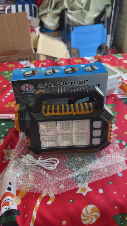 Linterna Foco Solar Recargable Multifuncional HS-8029