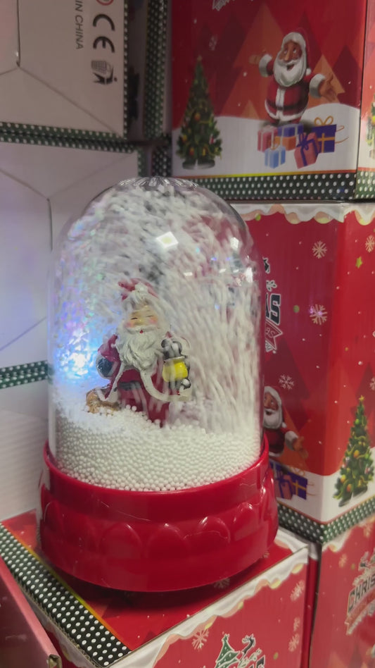 Adorno Musical Navideño Nieve Giratorio Grande COD-18