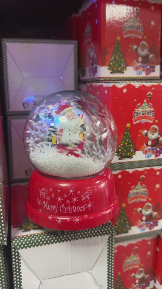 Adorno Musical Navideño Nieve Giratorio Vidrio COD-19