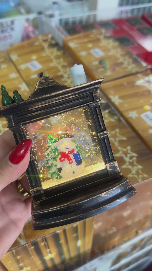 Adorno Led Vidrio Agua Brillo Navideño Con Pilas COD 11