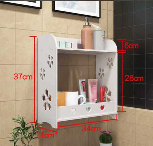 Organizador Estante 2 Pisos Pared Corazón MDF