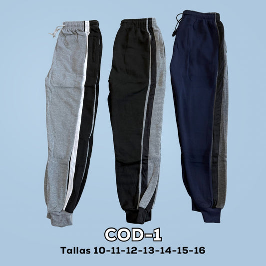 Pantalón Buzo Micropolar Unisex (Talla 10-16) COD-1