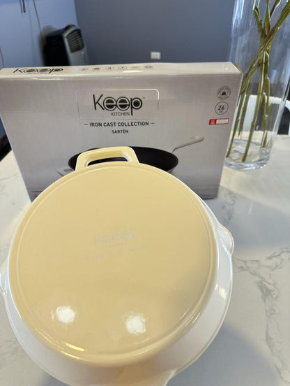 Sarten Iron Cast White 26cm ORIGINAL KEEP