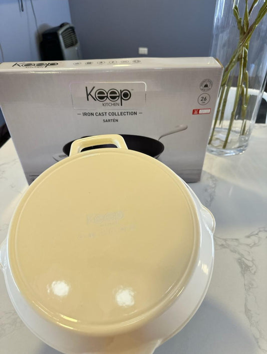 Sarten Iron Cast White 26cm ORIGINAL KEEP