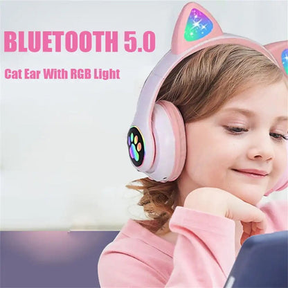 Audífono Bluetooth Kawaii Gato Patita | 5 Colores