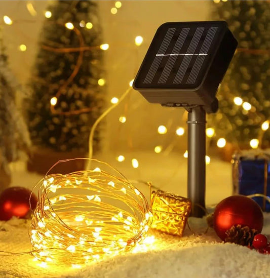 Luces de Hadas Solares Led 5  Metros Cálidas