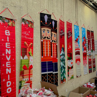 Pack 2 Pendón Navidad Decoración Puerta Pared