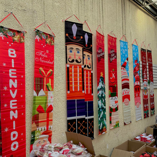 Pack 2 Pendón Navidad Decoración Puerta Pared