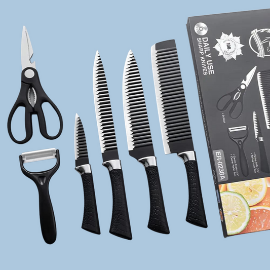 Set Cuchillos Color Negro