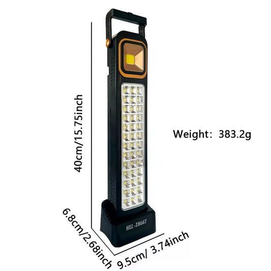 Luz Emergencia Solar y Recargable 48 LEDS HEL-6866T
