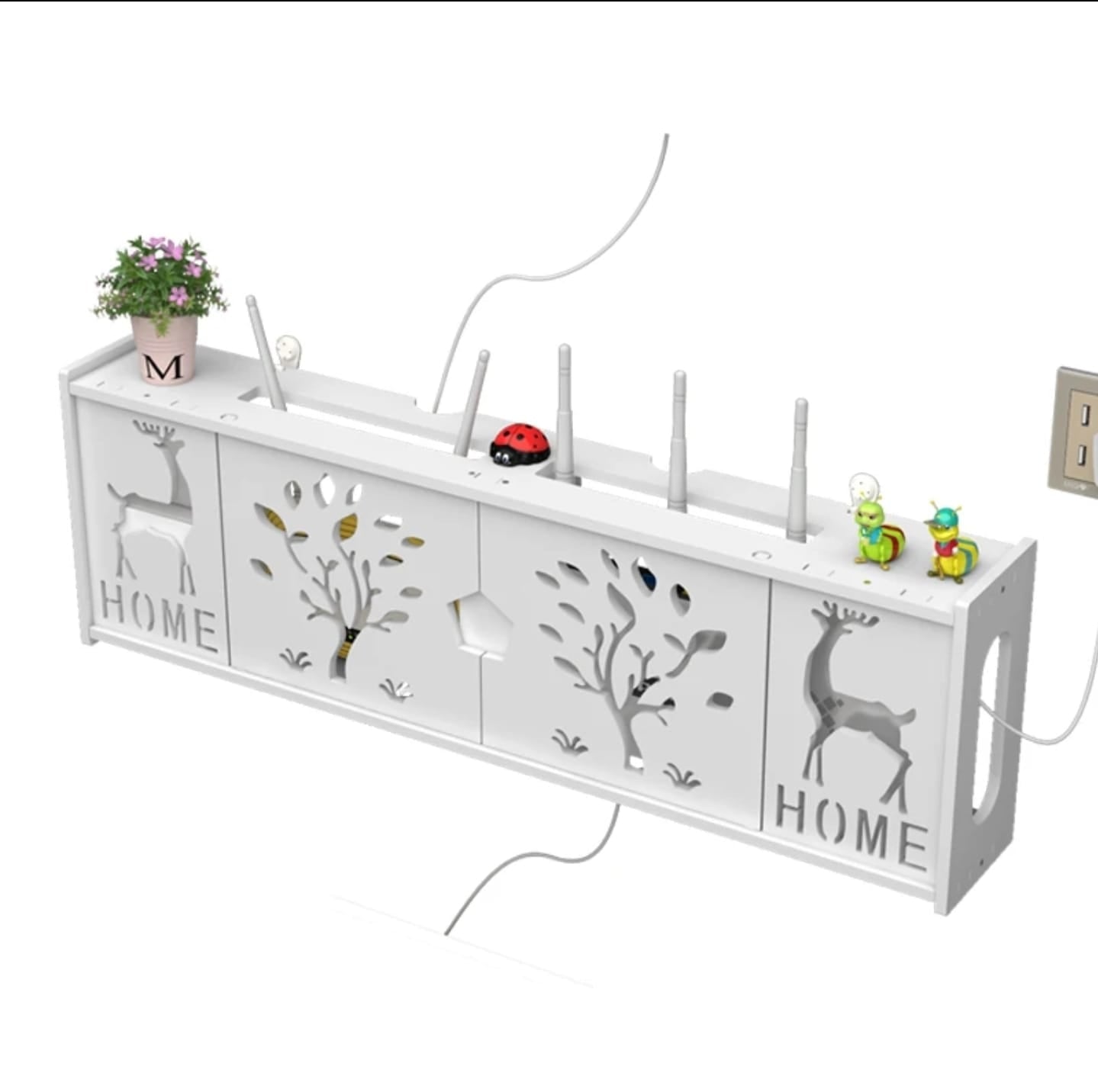 Mueble Organizador De Cable Para Wi-fi Caja De Almacenamiento
