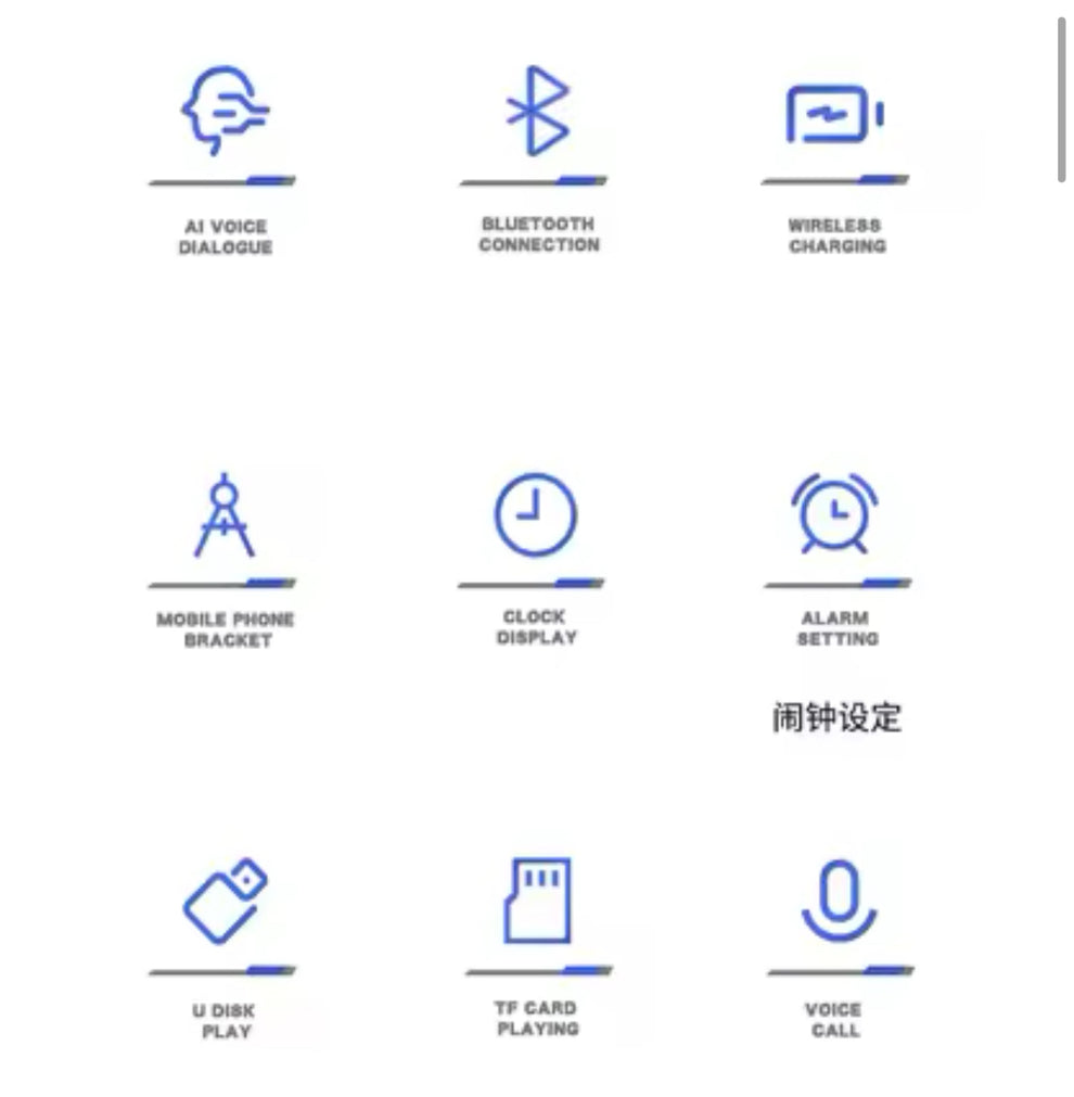 Parlante Star Inteligente Bluetooth Carga Inalámbrica Despertador