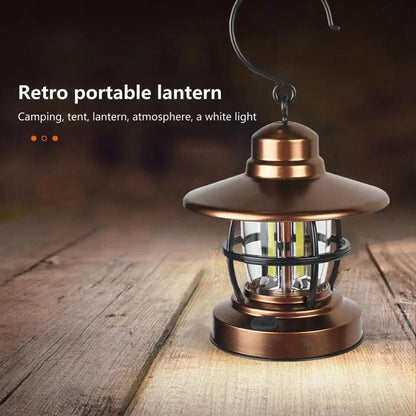 Lámpara Farol Camping Colgante Pila