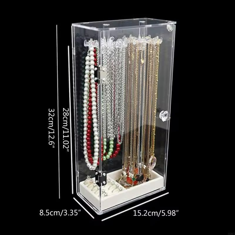 Joyero Vertical Collares 360 Acrílico