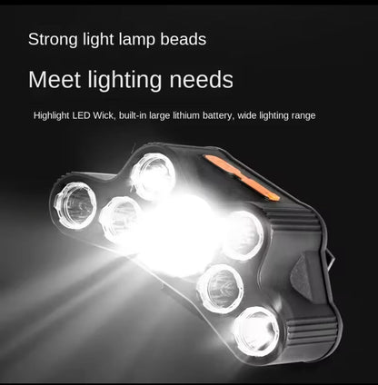 Linterna Minero Cintillo 5 LED Recargable L-T21