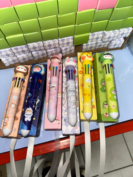 Lapicero Kawaii 10 colores | 6 Diseños