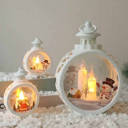 Lámpara Farol Premium Adorno Vidrio Grande Navidad