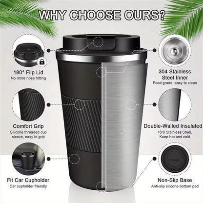 Vaso Térmico con Antideslizante 510ml | 4 colores