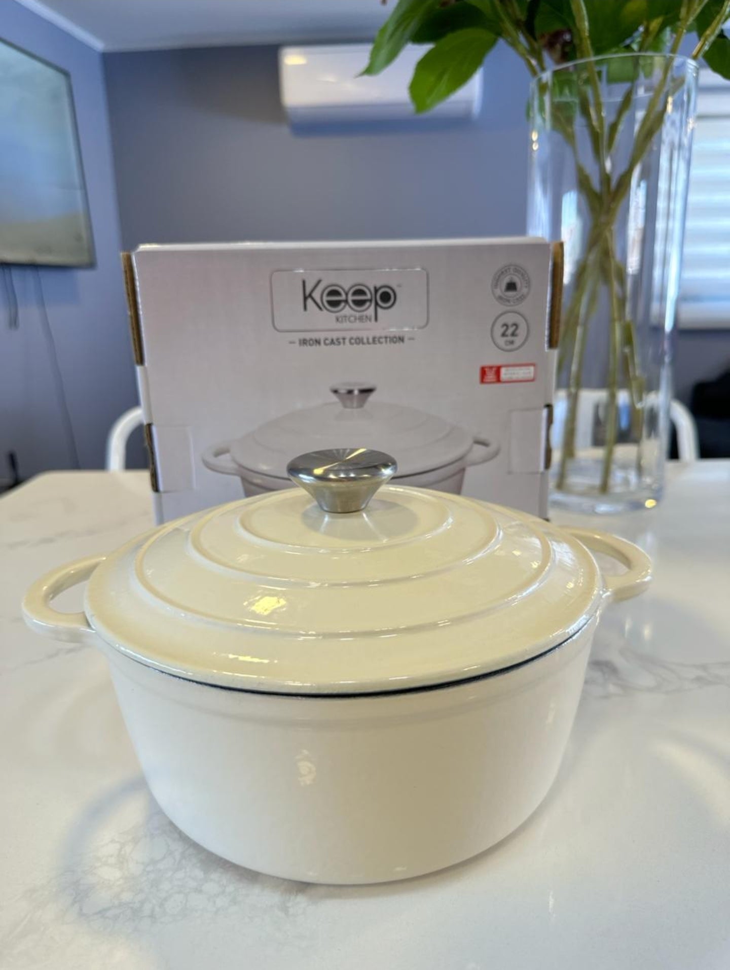 Olla Iron Cast 26cm White Keep ORIGINAL KEEP