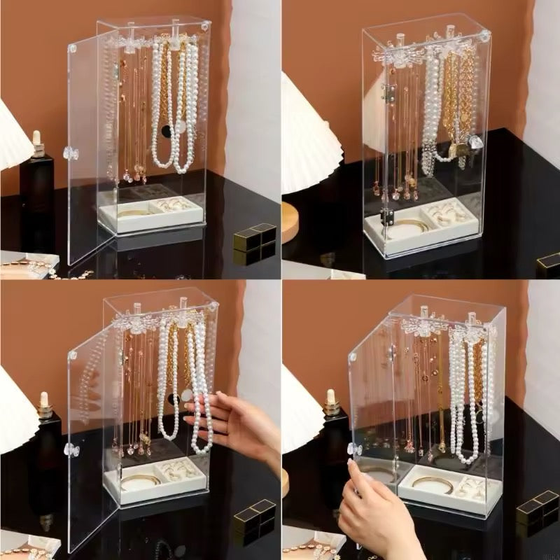 Joyero Vertical Collares 360 Acrílico