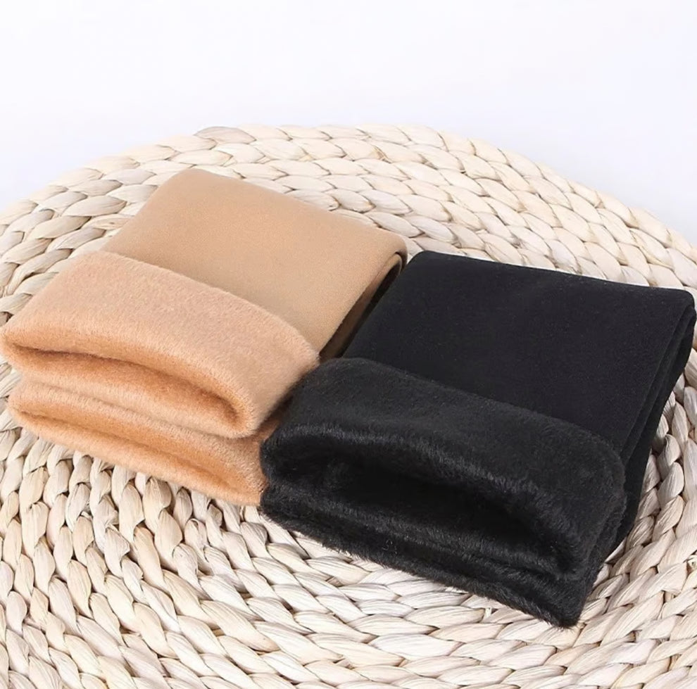 Docena Calceta Térmica Polar Cálidos Beige / Negro Surtido