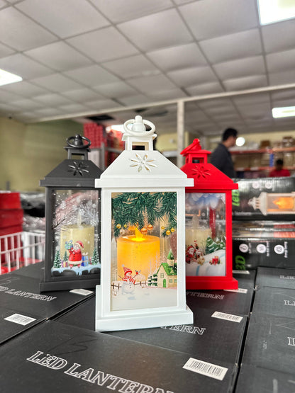 Lámpara Farol Premium Vela Rectangular Grande Vidrio