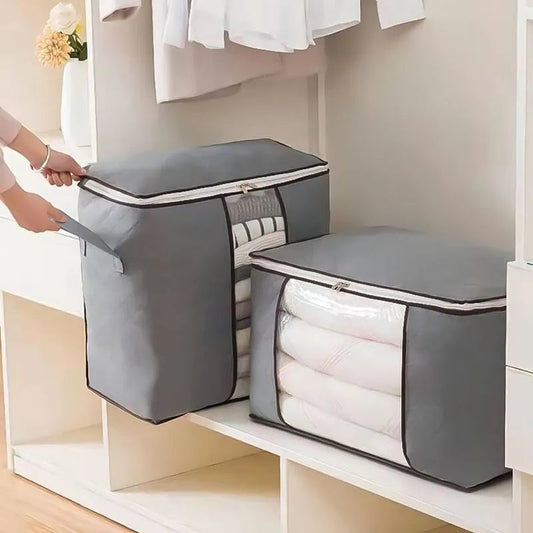 PACK 3 Bolsas Guarda Ropa Accesorios Juguetes Multiuso Gris
