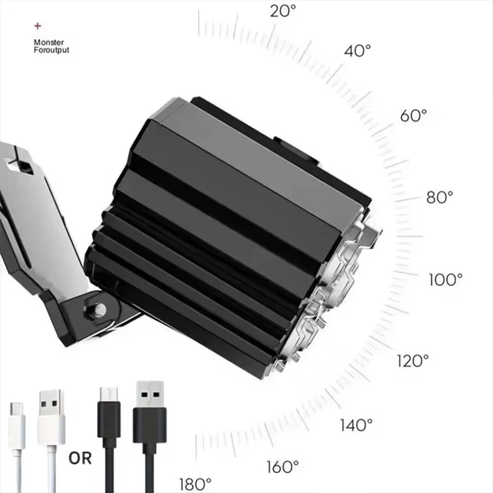 Linterna Minero Cintillo 5 LED Recargable L-T21