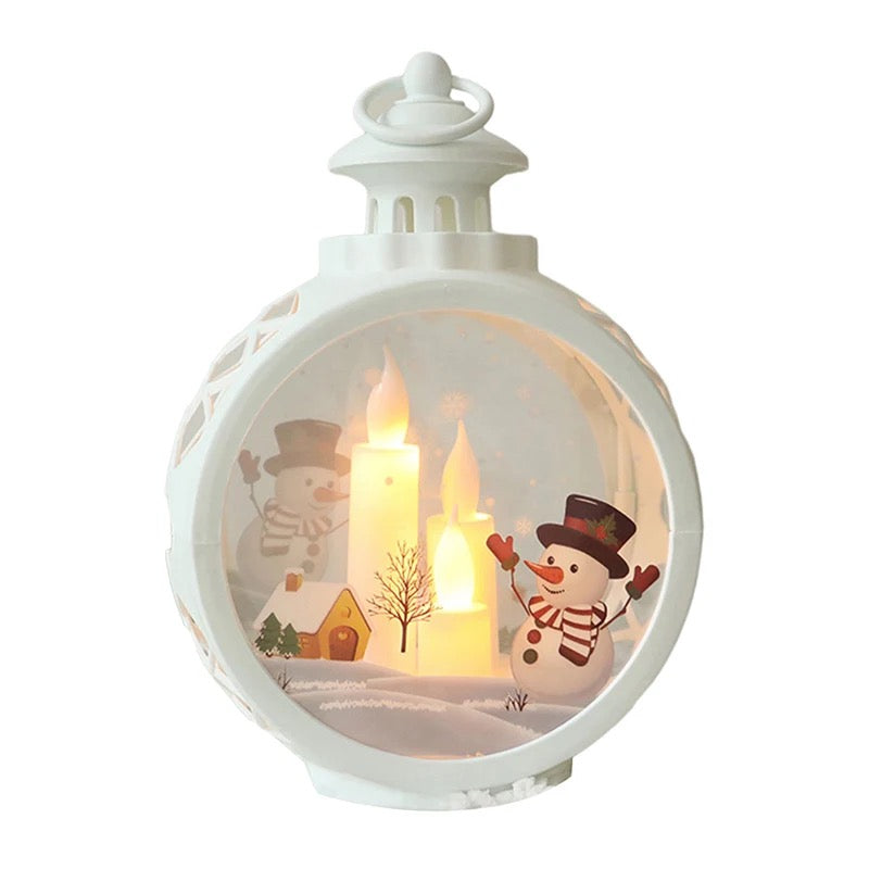 Lámpara Farol Premium Adorno Vidrio Grande Navidad