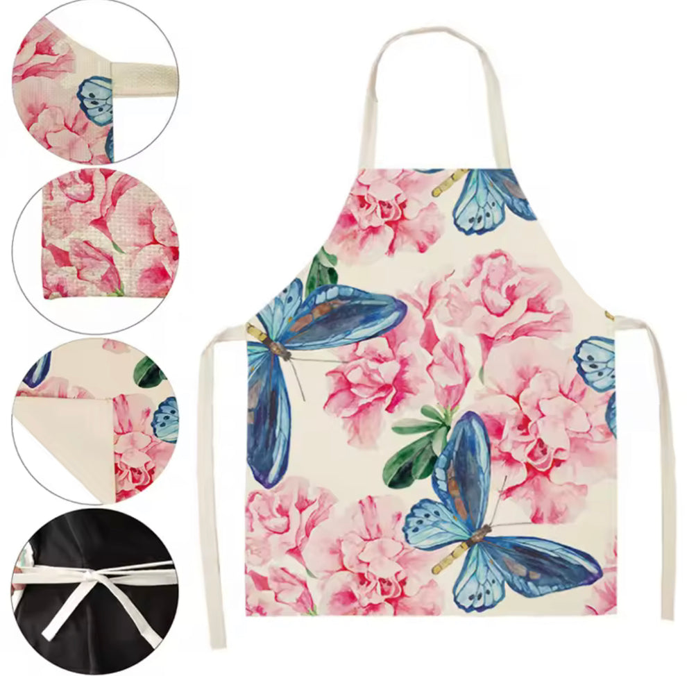 Delantal Lino Cocina Adulto Tela Diseños
