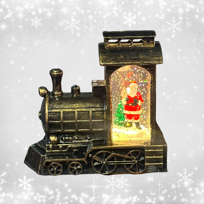 Adorno Tren Led Vidrio Agua Brillo Navideño COD-14