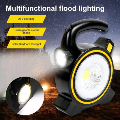 Foco Reflector Linterna Solar Recargable JY-819