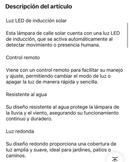 Foco Solar Led Jardín Calle 616-4