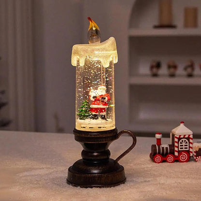 Adorno Led Vela Vidrio Navideño Brillante Incluye Pilas COD 02