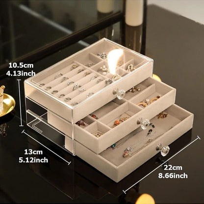 Organizador Joyas Triple Cajones Joyero | 2 colores
