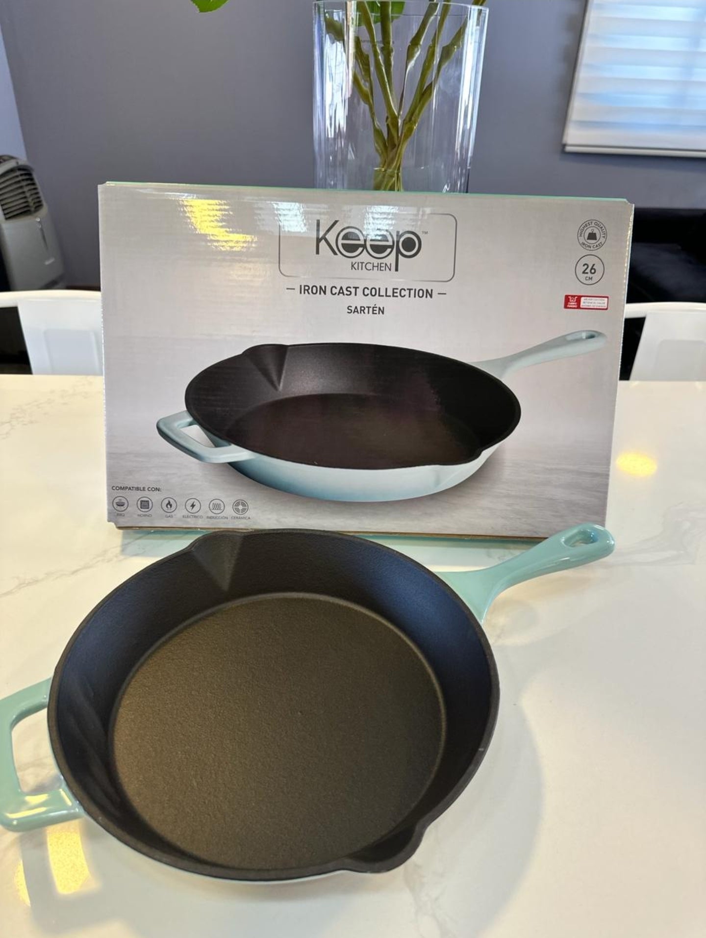 Sarten Iron Cast White 26cm ORIGINAL KEEP