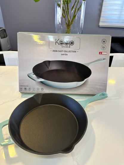 Sarten Iron Cast White 26cm ORIGINAL KEEP