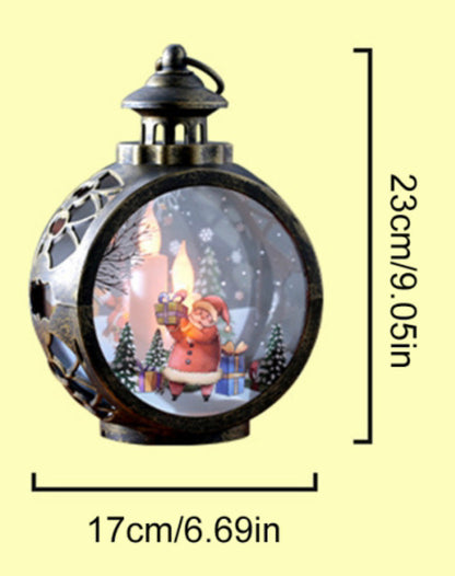 Lámpara Farol Premium Adorno Vidrio Grande Navidad