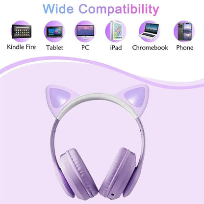 Audífono Bluetooth Kawaii Gato Patita | 5 Colores