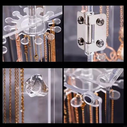 Joyero Vertical Collares 360 Acrílico