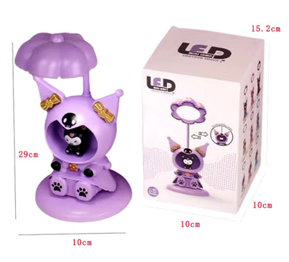 Lámpara Kuromi Recargable Sacapunta 2 en 1 Luz Led