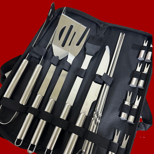Set Parrillero Acero Inoxidable PREMIUM